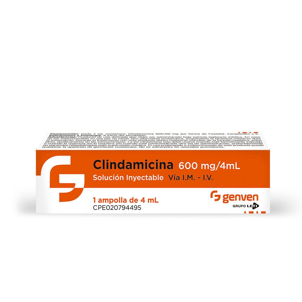 CLINDAMICINA 600ML4ML AMP X 1 GENVEN